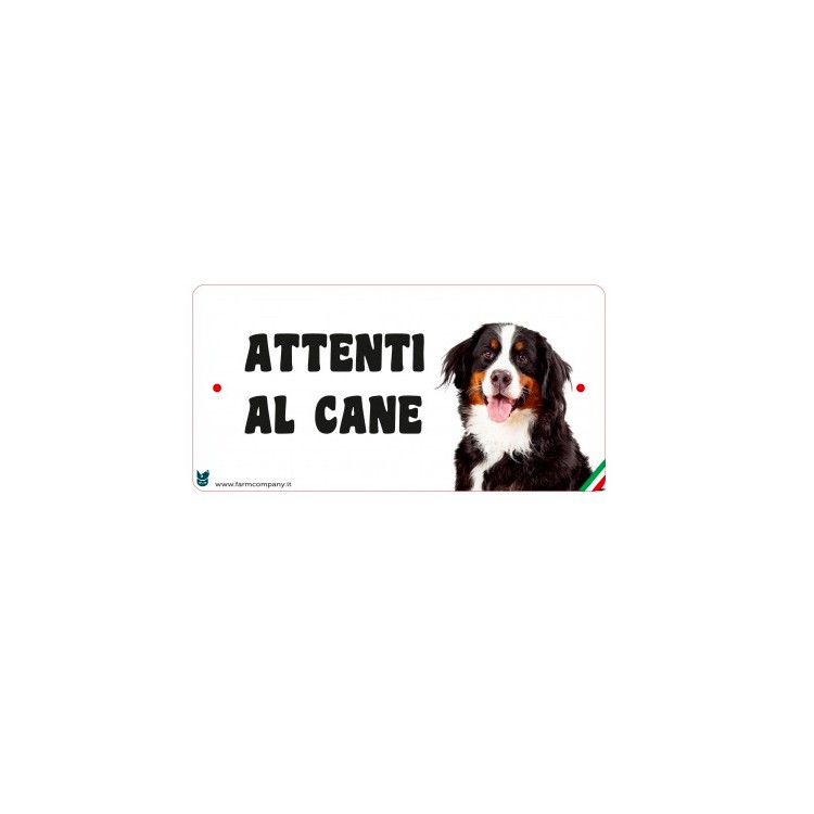 Cartello Attenti al cane in forex Bovaro 25x12,5 cm